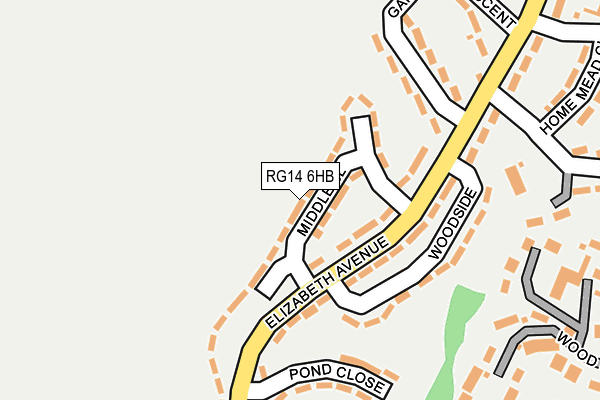 RG14 6HB map - OS OpenMap – Local (Ordnance Survey)