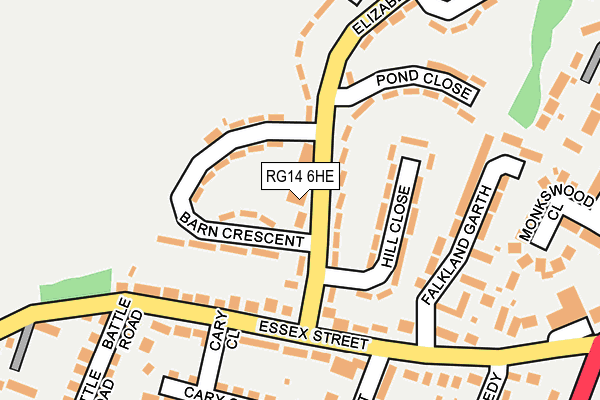 RG14 6HE map - OS OpenMap – Local (Ordnance Survey)