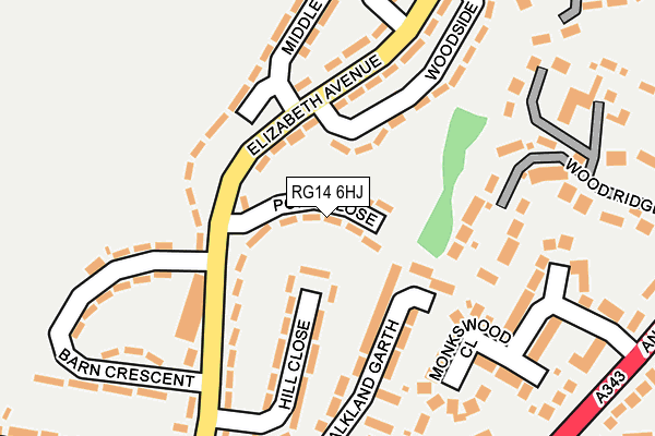 RG14 6HJ map - OS OpenMap – Local (Ordnance Survey)