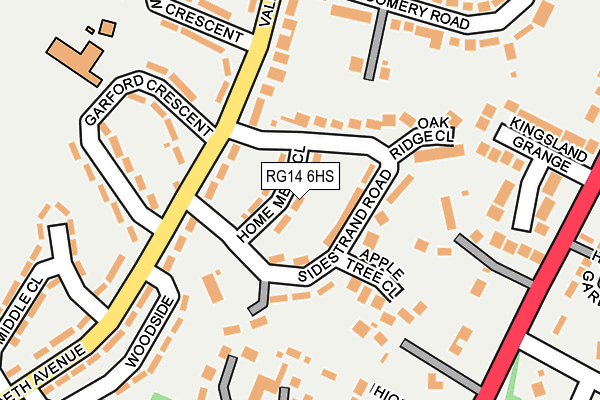 RG14 6HS map - OS OpenMap – Local (Ordnance Survey)