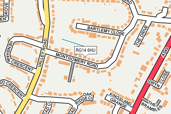 RG14 6HU map - OS OpenMap – Local (Ordnance Survey)