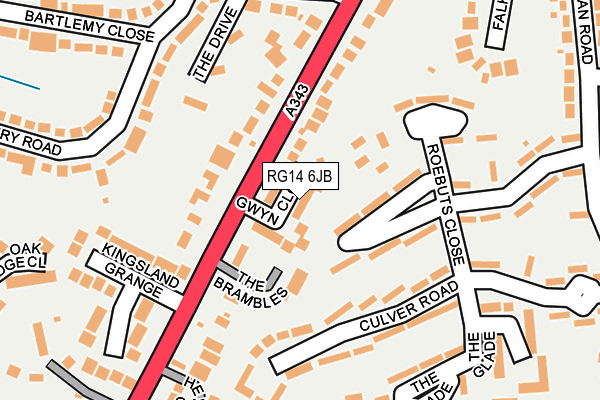 RG14 6JB map - OS OpenMap – Local (Ordnance Survey)