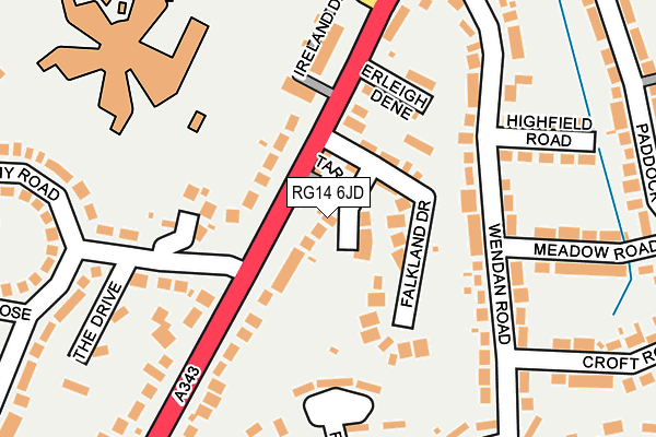 RG14 6JD map - OS OpenMap – Local (Ordnance Survey)
