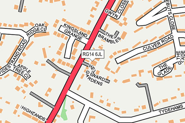 RG14 6JL map - OS OpenMap – Local (Ordnance Survey)