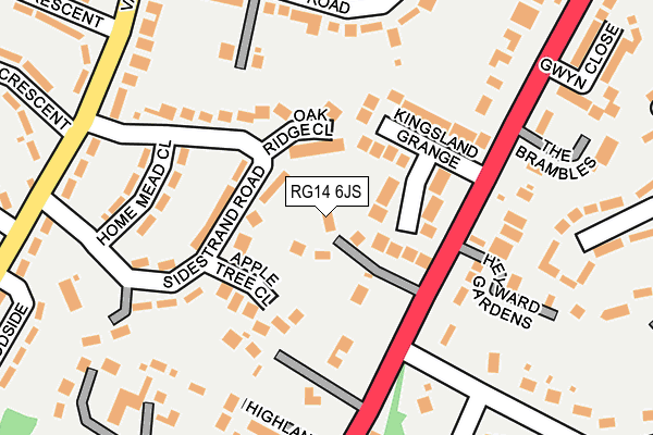 RG14 6JS map - OS OpenMap – Local (Ordnance Survey)