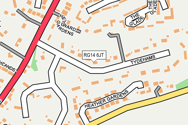 RG14 6JT map - OS OpenMap – Local (Ordnance Survey)
