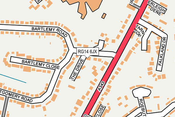 RG14 6JX map - OS OpenMap – Local (Ordnance Survey)
