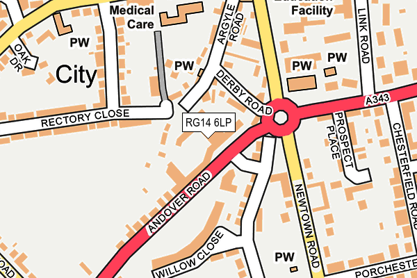 RG14 6LP map - OS OpenMap – Local (Ordnance Survey)