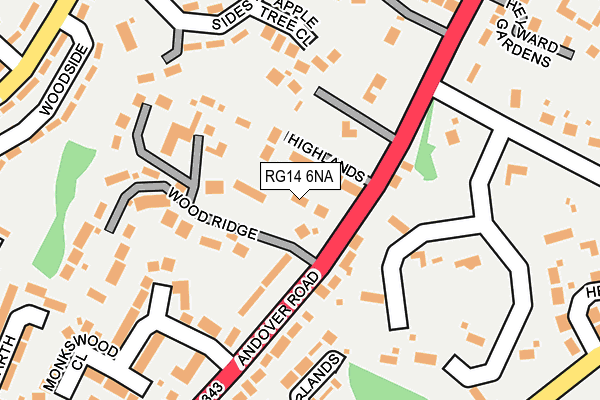 RG14 6NA map - OS OpenMap – Local (Ordnance Survey)