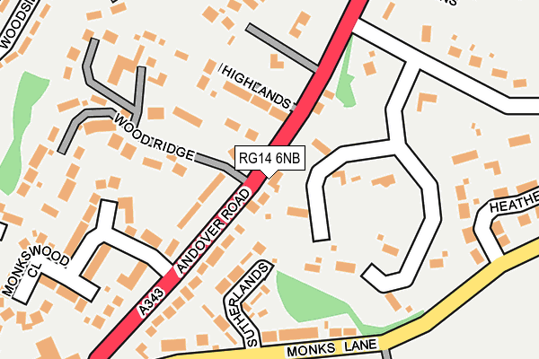 RG14 6NB map - OS OpenMap – Local (Ordnance Survey)