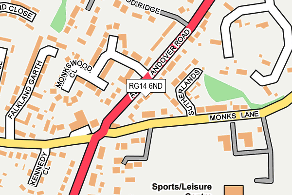 RG14 6ND map - OS OpenMap – Local (Ordnance Survey)