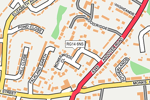 RG14 6NS map - OS OpenMap – Local (Ordnance Survey)