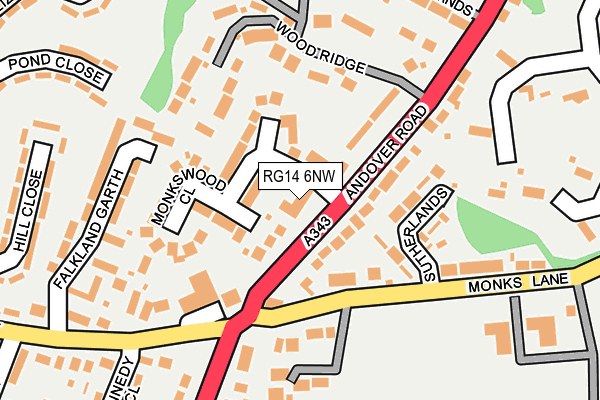 RG14 6NW map - OS OpenMap – Local (Ordnance Survey)
