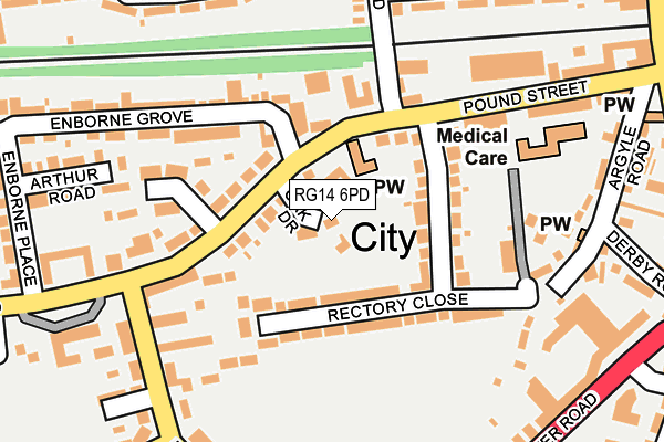 RG14 6PD map - OS OpenMap – Local (Ordnance Survey)