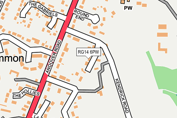 RG14 6PW map - OS OpenMap – Local (Ordnance Survey)