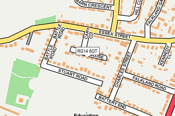 RG14 6QT map - OS OpenMap – Local (Ordnance Survey)