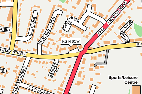 RG14 6QW map - OS OpenMap – Local (Ordnance Survey)