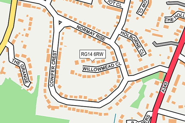 RG14 6RW map - OS OpenMap – Local (Ordnance Survey)