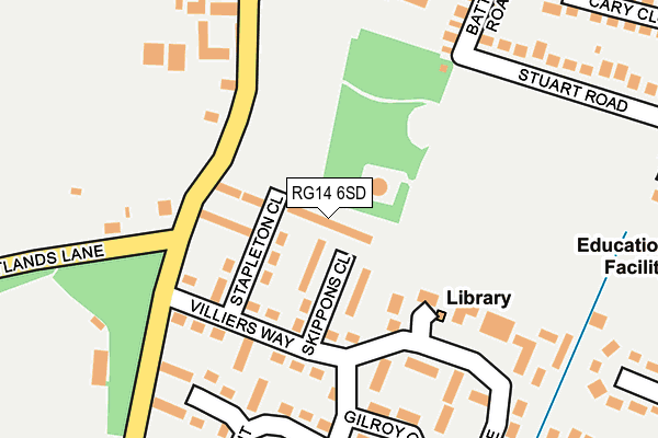 RG14 6SD map - OS OpenMap – Local (Ordnance Survey)