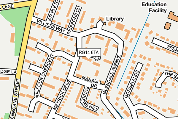 RG14 6TA map - OS OpenMap – Local (Ordnance Survey)
