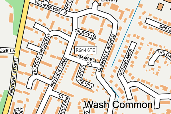 RG14 6TE map - OS OpenMap – Local (Ordnance Survey)