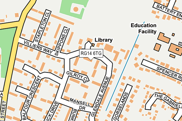 RG14 6TG map - OS OpenMap – Local (Ordnance Survey)