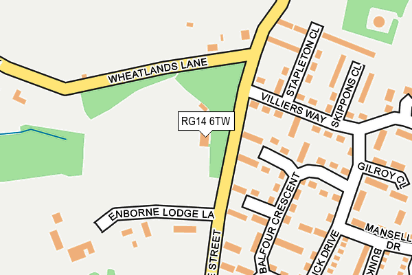 RG14 6TW map - OS OpenMap – Local (Ordnance Survey)