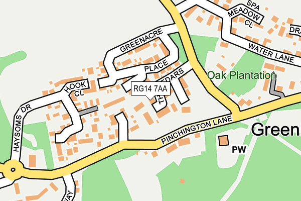 RG14 7AA map - OS OpenMap – Local (Ordnance Survey)