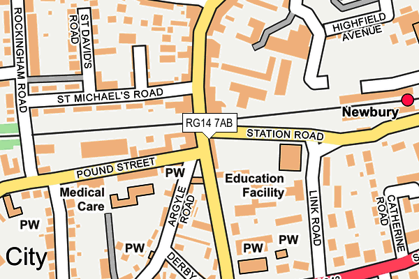RG14 7AB map - OS OpenMap – Local (Ordnance Survey)