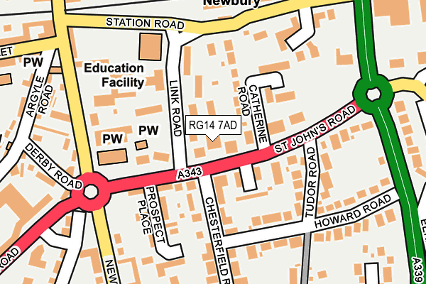 RG14 7AD map - OS OpenMap – Local (Ordnance Survey)