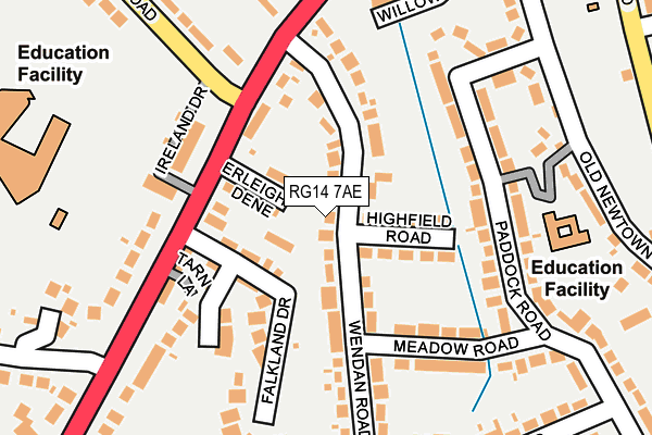 RG14 7AE map - OS OpenMap – Local (Ordnance Survey)