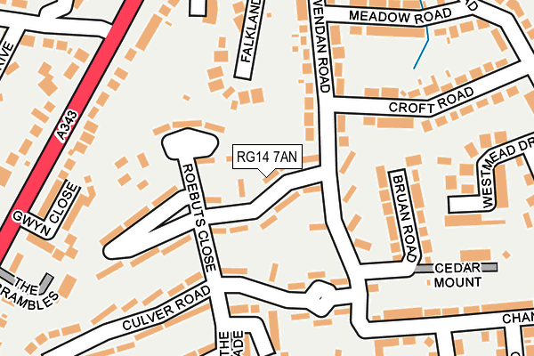 RG14 7AN map - OS OpenMap – Local (Ordnance Survey)