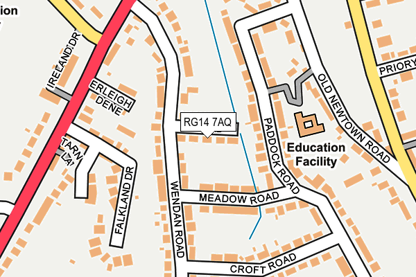 RG14 7AQ map - OS OpenMap – Local (Ordnance Survey)
