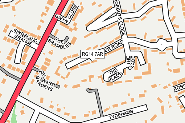 RG14 7AR map - OS OpenMap – Local (Ordnance Survey)