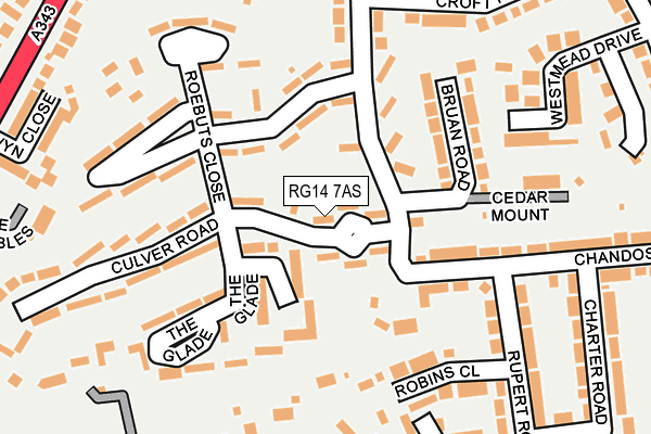 RG14 7AS map - OS OpenMap – Local (Ordnance Survey)