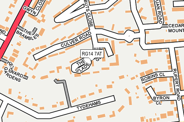 RG14 7AT map - OS OpenMap – Local (Ordnance Survey)