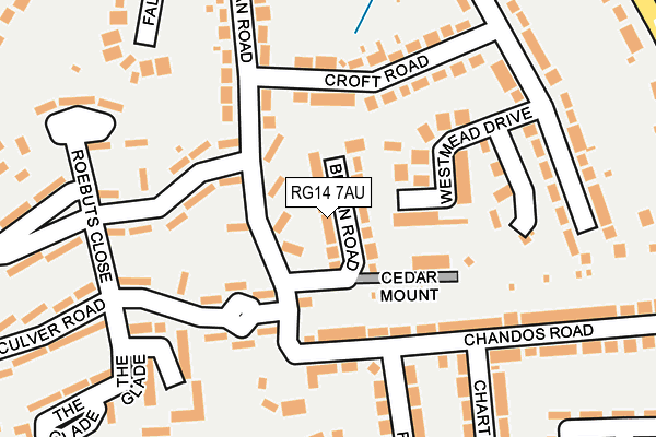 RG14 7AU map - OS OpenMap – Local (Ordnance Survey)