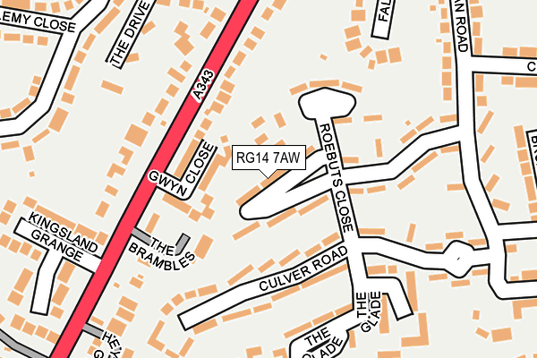 RG14 7AW map - OS OpenMap – Local (Ordnance Survey)