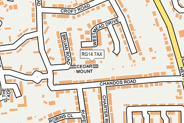 RG14 7AX map - OS OpenMap – Local (Ordnance Survey)