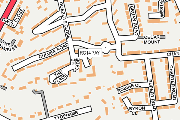 RG14 7AY map - OS OpenMap – Local (Ordnance Survey)