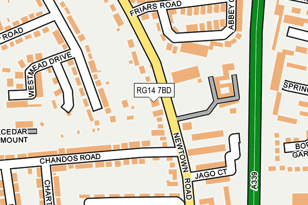 RG14 7BD map - OS OpenMap – Local (Ordnance Survey)