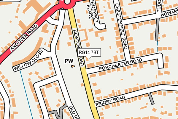 RG14 7BT map - OS OpenMap – Local (Ordnance Survey)
