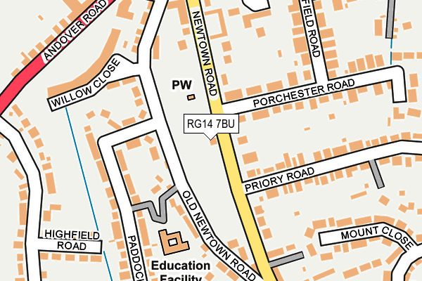 RG14 7BU map - OS OpenMap – Local (Ordnance Survey)
