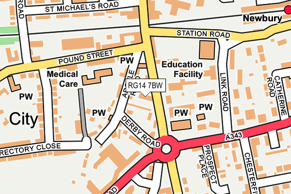 RG14 7BW map - OS OpenMap – Local (Ordnance Survey)