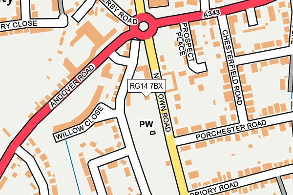 RG14 7BX map - OS OpenMap – Local (Ordnance Survey)