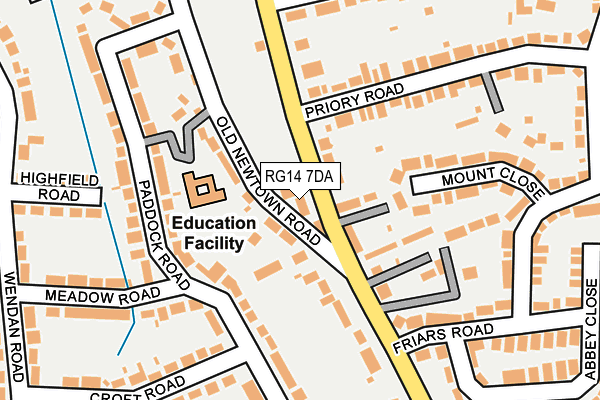 RG14 7DA map - OS OpenMap – Local (Ordnance Survey)