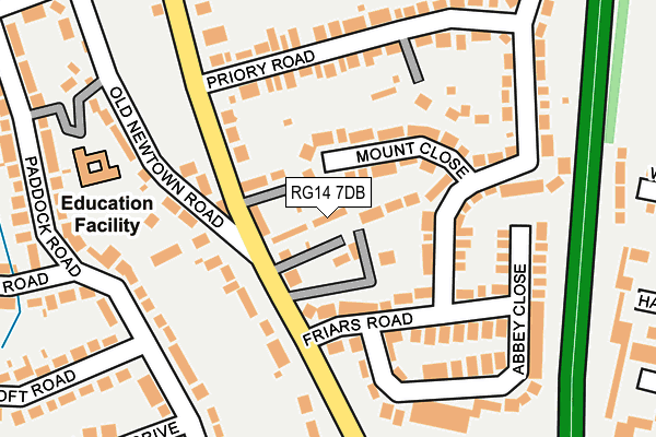 RG14 7DB map - OS OpenMap – Local (Ordnance Survey)