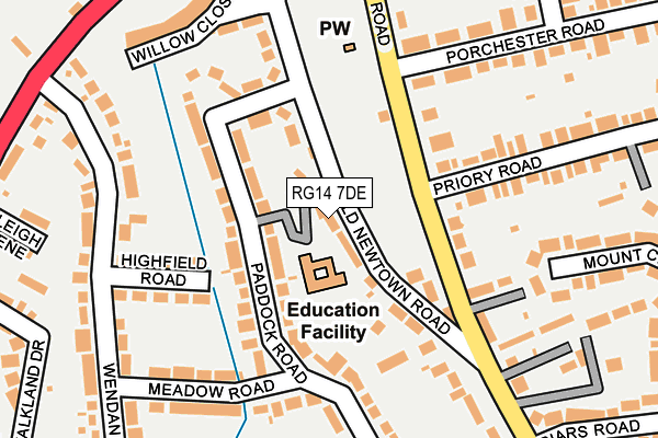 RG14 7DE map - OS OpenMap – Local (Ordnance Survey)