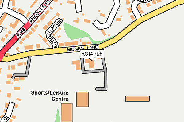 RG14 7DF map - OS OpenMap – Local (Ordnance Survey)