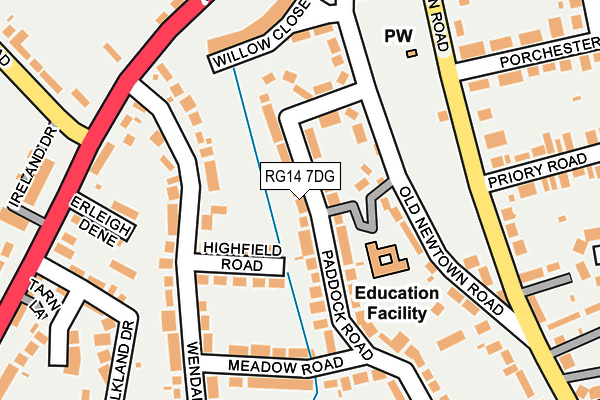 RG14 7DG map - OS OpenMap – Local (Ordnance Survey)